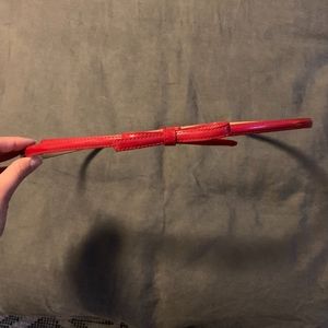 Red Faux Leather Bow Belt